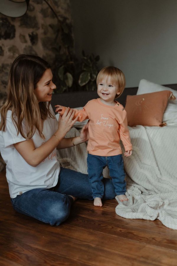 t-shirt manches longues terracotta matchy matchy enfant Coper Colait