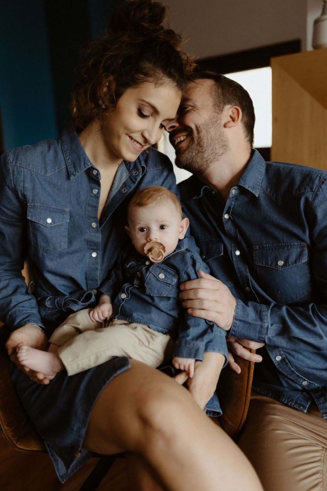 Vêtements matchy matchy en denim