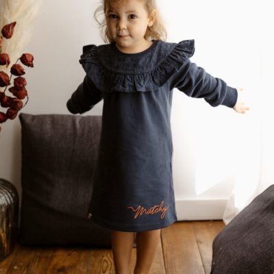 Girl Louise dress navy blue embroidery anglaise copy colait 3